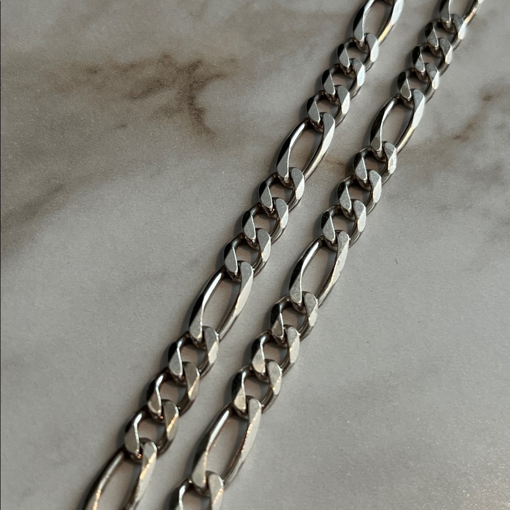 Solid Sterling Figueroa Chain necklace, 18”